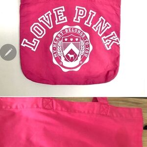Victoria's Secret Pink Tote with LOVE PINK Design